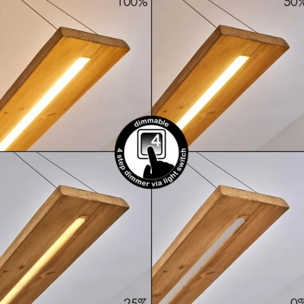 hofstein Suspension Adak LED Gris, 1 lumière* Lampes Modernes