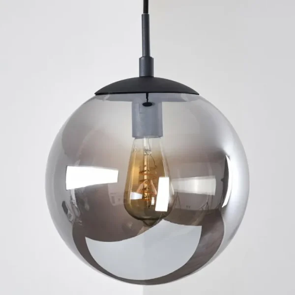 hofstein Suspension Agropoli Fumée, Noir, 1 lumière* Lampes Modernes