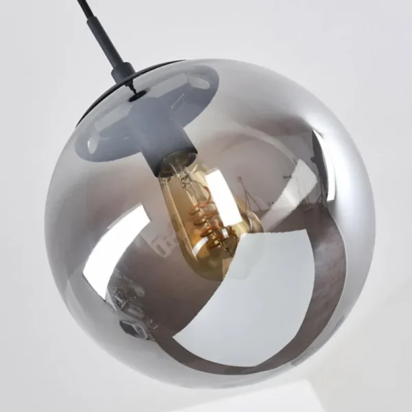 hofstein Suspension Agropoli Fumée, Noir, 1 lumière* Lampes Modernes