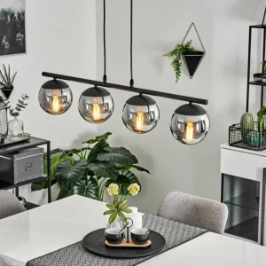 hofstein Suspension Agropoli Noir, 4 lumières* Lampes Modernes