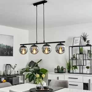 hofstein Suspension Agropoli Noir, 4 lumières* Lampes Modernes