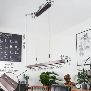 hofstein Suspension Airolo LED Brun, 3 lumières* Lampes Modernes