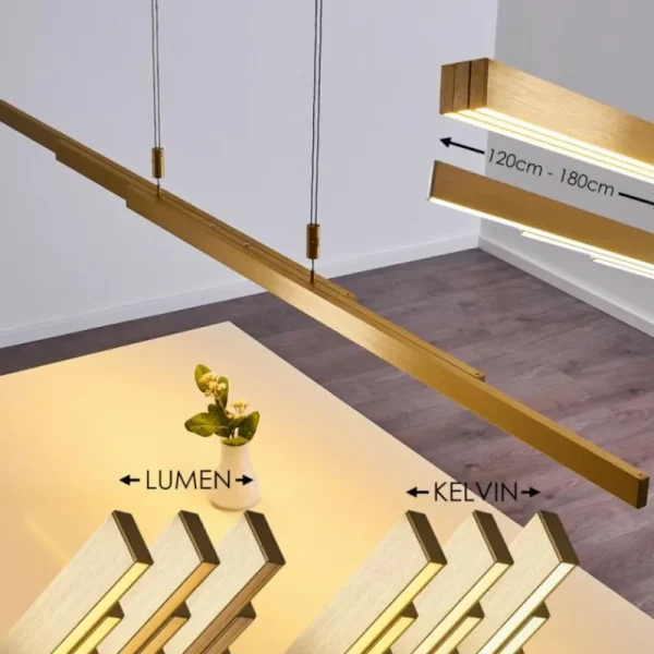 hofstein Suspension Airolo LED Laiton, 3 lumières* Lampes Modernes