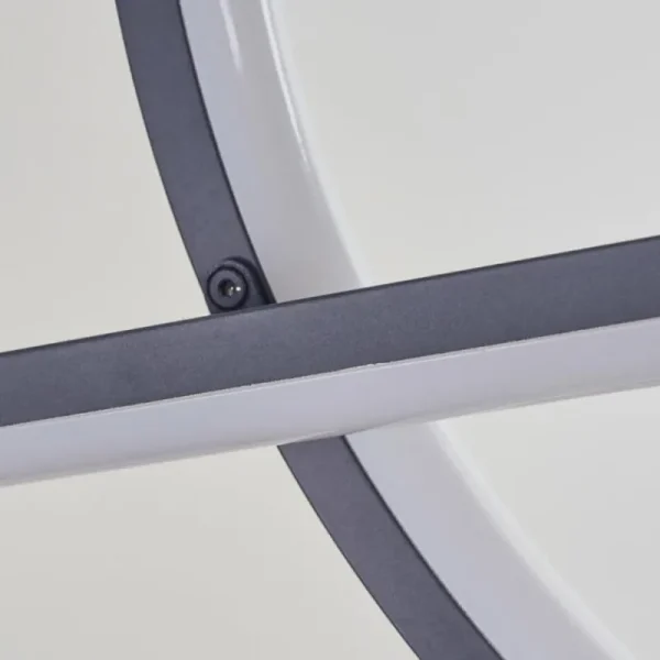 hofstein Suspension Alelua LED Gris, 1 lumière, Télécommandes* Lampes Modernes