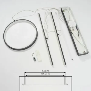 hofstein Suspension Alelua LED Gris, 1 lumière, Télécommandes* Lampes Modernes