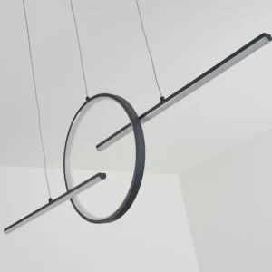 hofstein Suspension Alelua LED Gris, 1 lumière, Télécommandes* Lampes Modernes