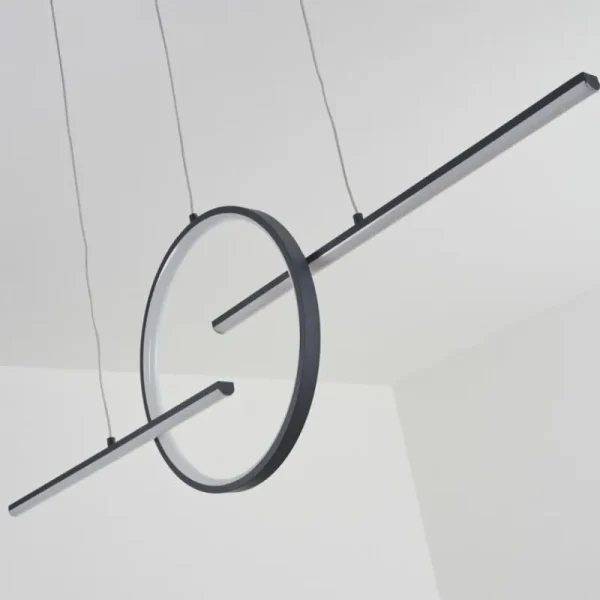hofstein Suspension Alelua LED Gris, 1 lumière, Télécommandes* Lampes Modernes