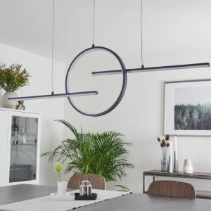 hofstein Suspension Alelua LED Gris, 1 lumière, Télécommandes* Lampes Modernes