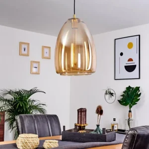 hofstein Suspension Alvares Bronze, 1 lumière* Lampes En Verre