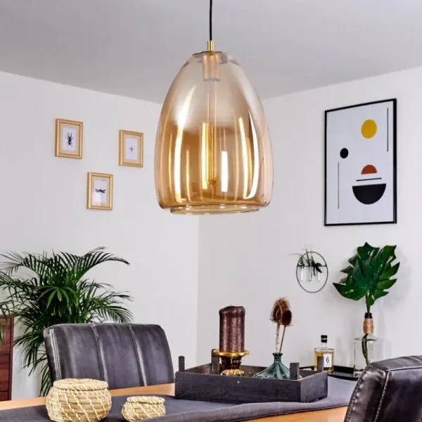 hofstein Suspension Alvares Bronze, 1 lumière* Lampes En Verre
