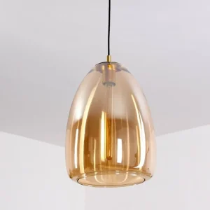 hofstein Suspension Alvares Bronze, 1 lumière* Lampes En Verre