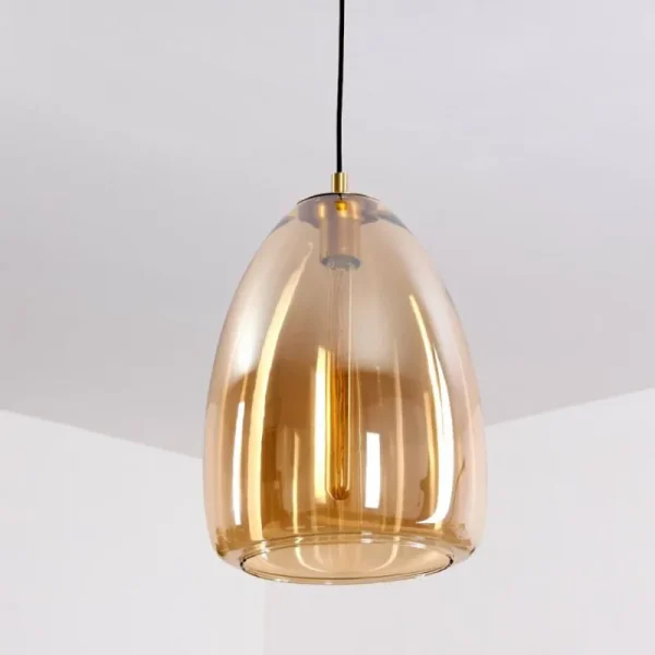 hofstein Suspension Alvares Bronze, 1 lumière* Lampes En Verre