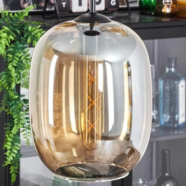 hofstein Suspension Apedo Ambre, 3 lumières* Lampes En Verre