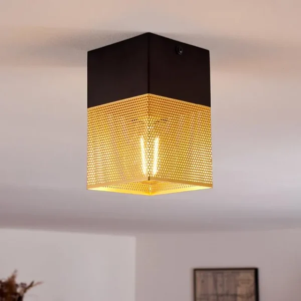 hofstein Suspension Armenie Laiton, Noir, 1 lumière* Lampes Modernes