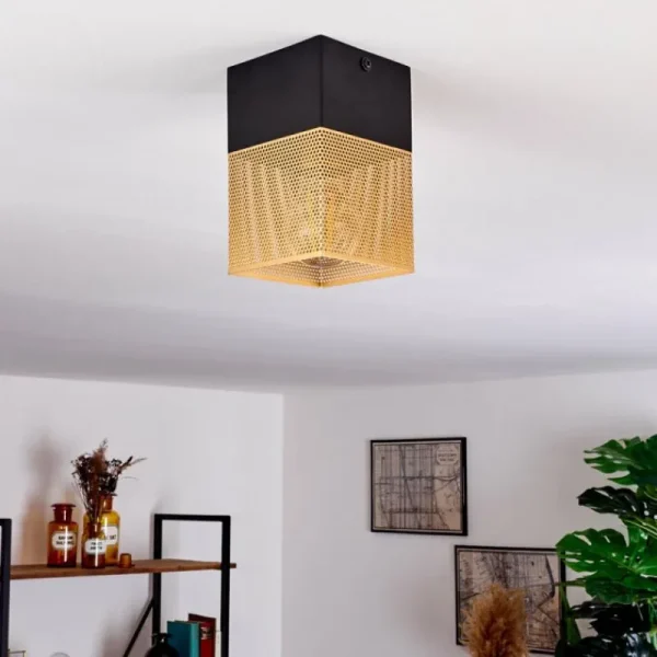 hofstein Suspension Armenie Laiton, Noir, 1 lumière* Lampes Modernes