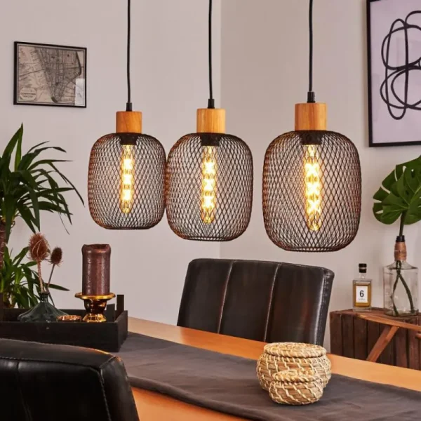hofstein Suspension Ateponta Noir, 3 lumières* Lampes Modernes