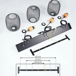 hofstein Suspension Ateponta Noir, 3 lumières* Lampes Modernes