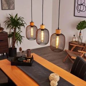 hofstein Suspension Ateponta Noir, 3 lumières* Lampes Modernes