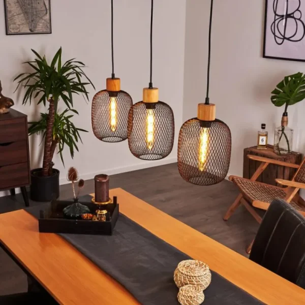 hofstein Suspension Ateponta Noir, 3 lumières* Lampes Modernes