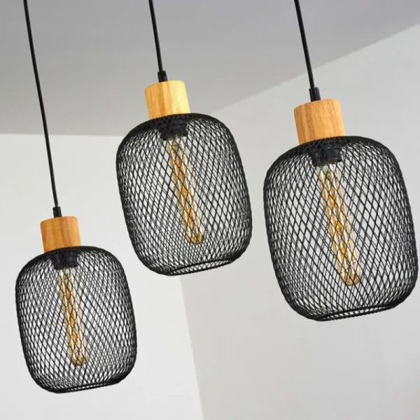 hofstein Suspension Ateponta Noir, 3 lumières* Lampes Modernes