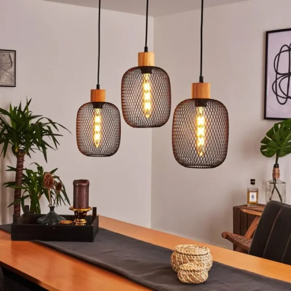 hofstein Suspension Ateponta Noir, 3 lumières* Lampes Modernes