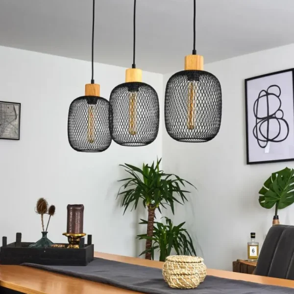 hofstein Suspension Ateponta Noir, 3 lumières* Lampes Modernes