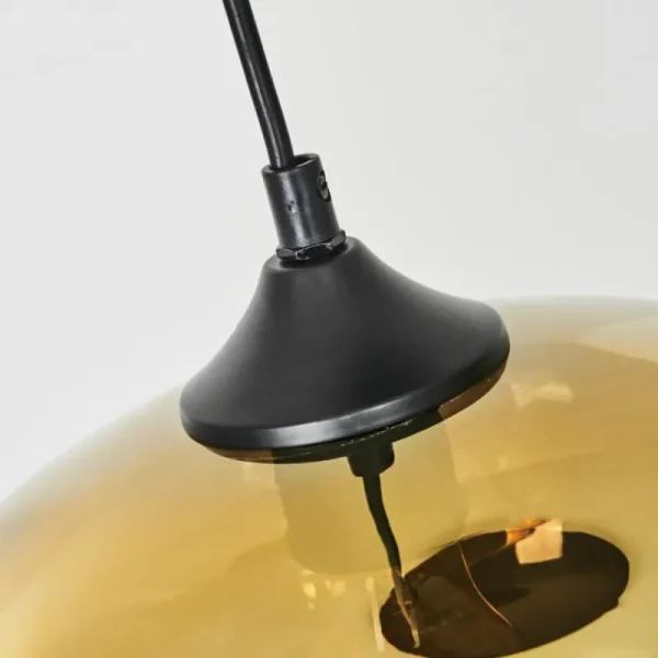 hofstein Suspension Avonlea Noir, 3 lumières* Lampes En Verre
