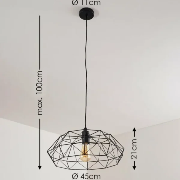 hofstein Suspension Badalucco Noir, 1 lumière* Lampes Modernes