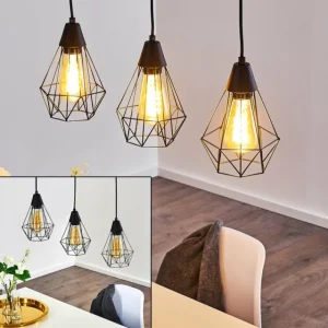 hofstein Suspension Baguio Noir, 3 lumières* Lampes Modernes