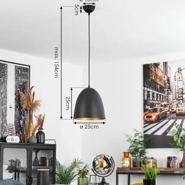 hofstein Suspension Bakou Noir, 1 lumière* Lampes Modernes