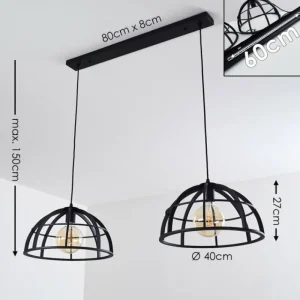 hofstein Suspension Ballarat Noir, 2 lumières* Lampes Modernes