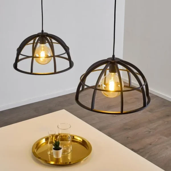 hofstein Suspension Ballarat Noir, 2 lumières* Lampes Modernes