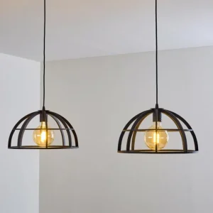 hofstein Suspension Ballarat Noir, 2 lumières* Lampes Modernes