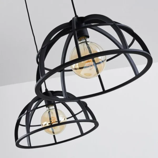 hofstein Suspension Ballarat Noir, 2 lumières* Lampes Modernes