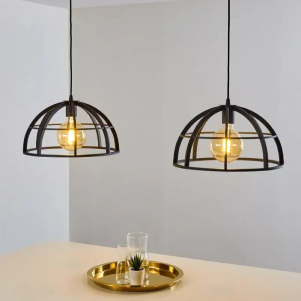 hofstein Suspension Ballarat Noir, 2 lumières* Lampes Modernes