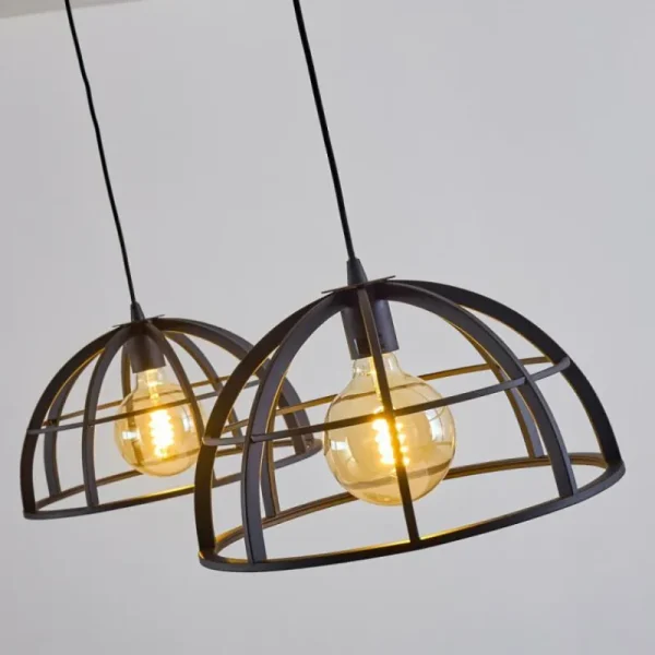 hofstein Suspension Ballarat Noir, 2 lumières* Lampes Modernes