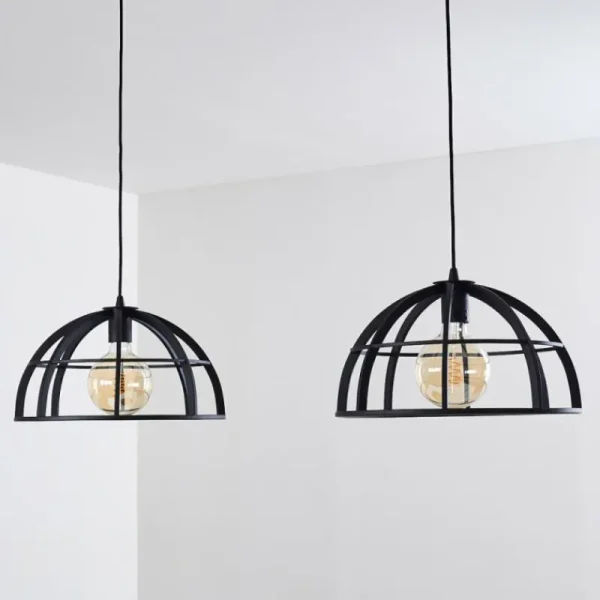 hofstein Suspension Ballarat Noir, 2 lumières* Lampes Modernes