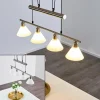 hofstein Suspension Bamenda Nickel mat, 4 lumières* Lampes En Verre