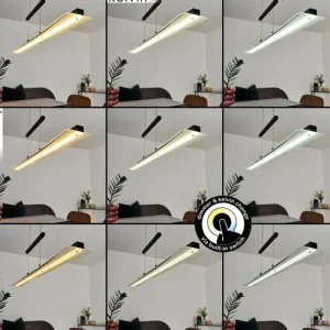 hofstein Suspension Barrud LED Noir, 1 lumière* Lampes En Verre