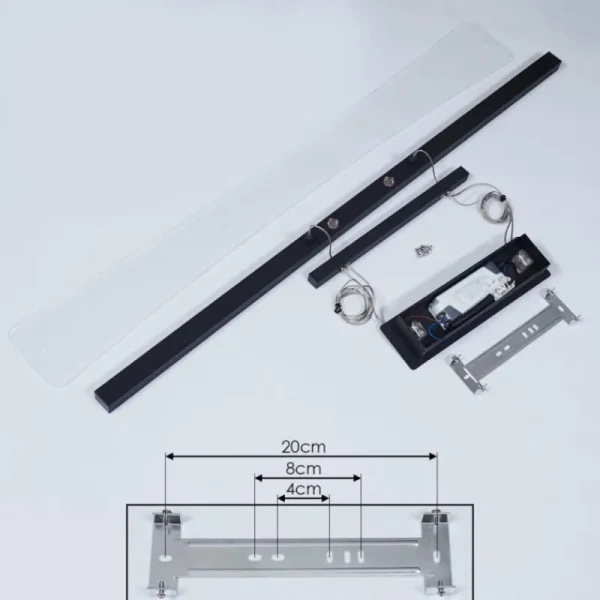 hofstein Suspension Barrud LED Noir, 1 lumière* Lampes En Verre