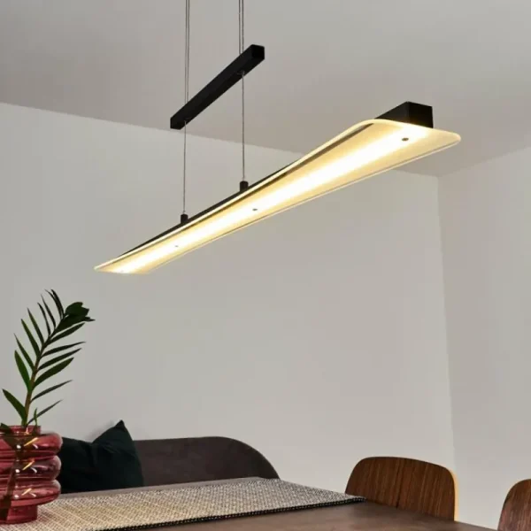 hofstein Suspension Barrud LED Noir, 1 lumière* Lampes En Verre