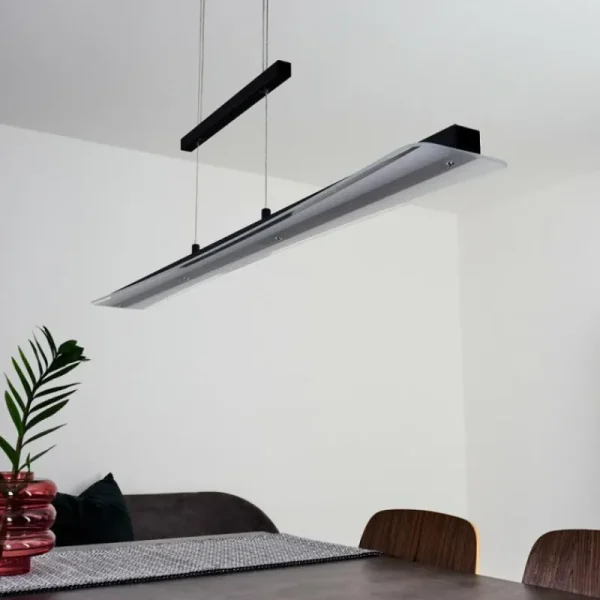 hofstein Suspension Barrud LED Noir, 1 lumière* Lampes En Verre
