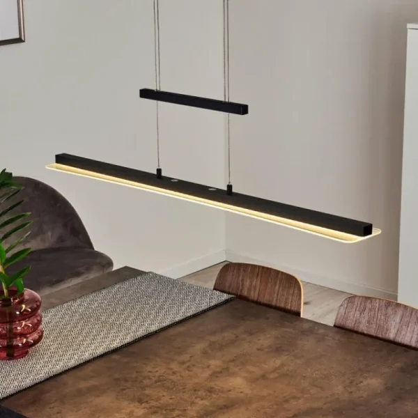 hofstein Suspension Barrud LED Noir, 1 lumière* Lampes En Verre