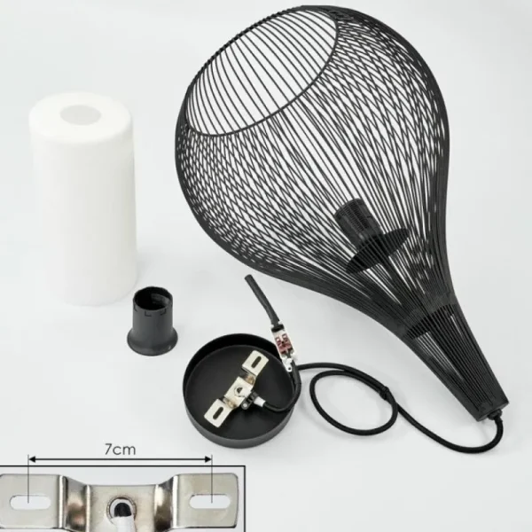 hofstein Suspension Barthoid Noir, 1 lumière* Lampes En Verre