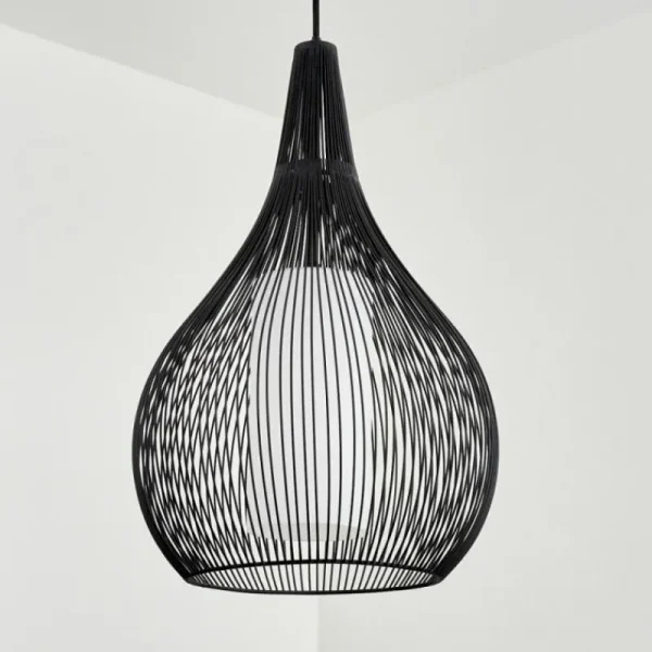 hofstein Suspension Barthoid Noir, 1 lumière* Lampes En Verre