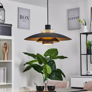 hofstein Suspension Boeven Noir, Blanc, 1 lumière* Lampes Modernes
