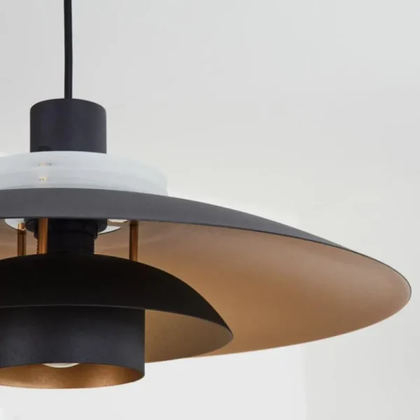 hofstein Suspension Boeven Noir, Blanc, 1 lumière* Lampes Modernes