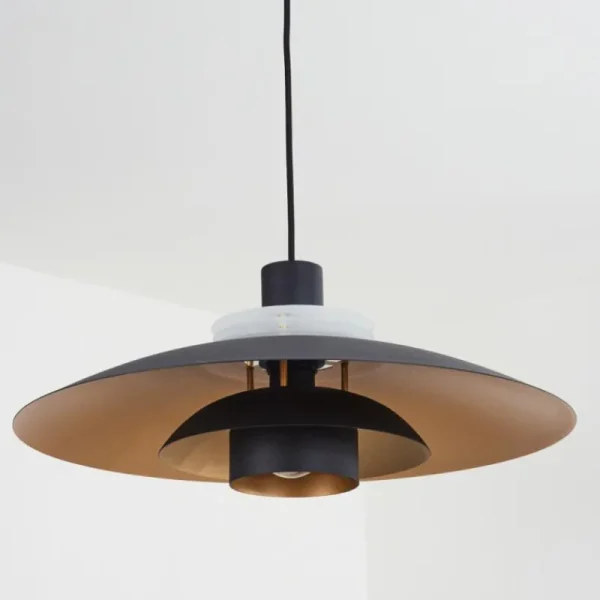 hofstein Suspension Boeven Noir, Blanc, 1 lumière* Lampes Modernes