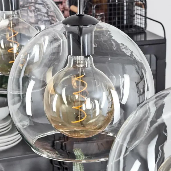 hofstein Suspension Boules 25 cm Koyoto Clair, 3 lumières* Lampes En Verre