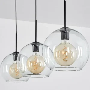 hofstein Suspension Boules 25 cm Koyoto Clair, 3 lumières* Lampes En Verre